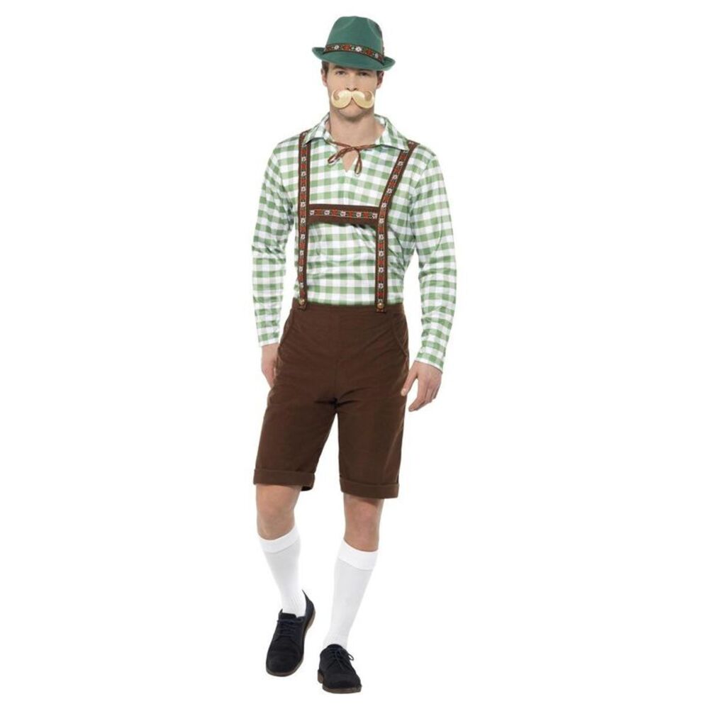 Smiffys Mens Alpine Bavarian Costume / Green/Brown